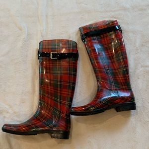 NWOT Ralph Lauren plaid rain boots